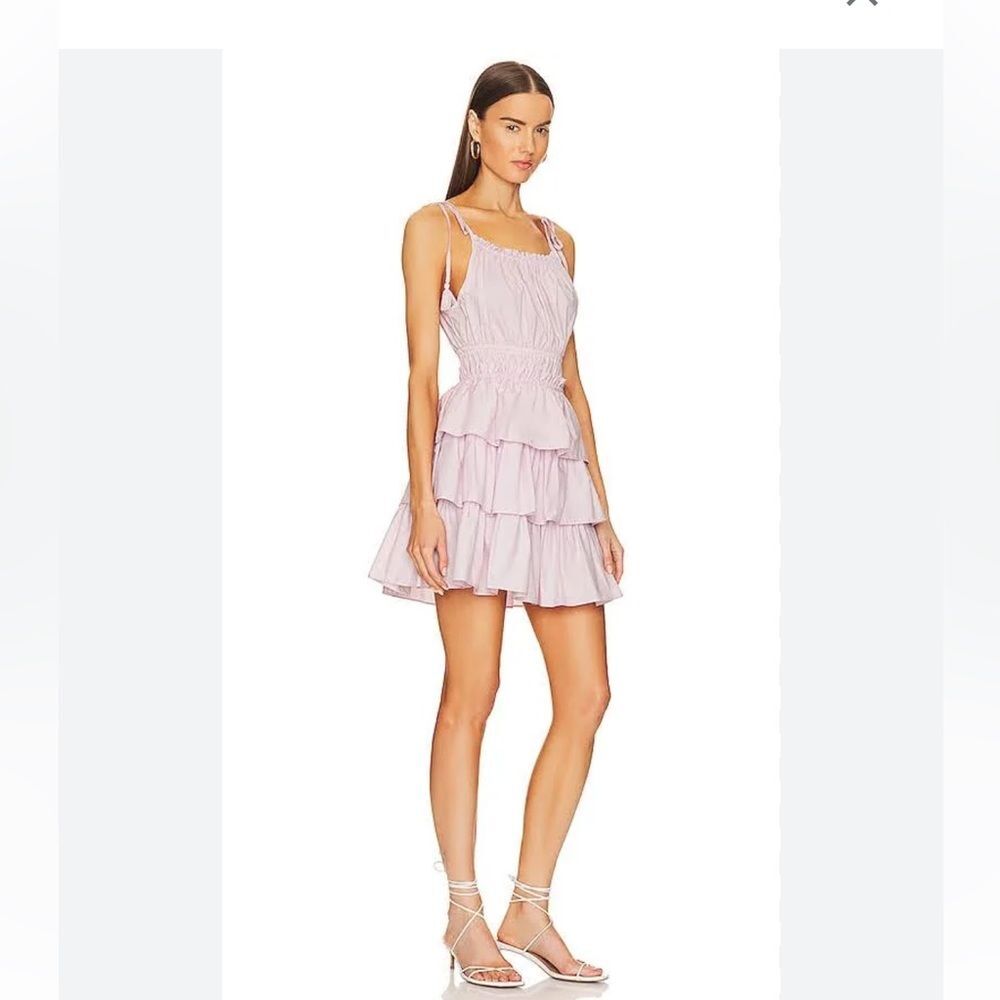 Steve Madden Mireya Mini Purple Tiered Cotton Dress Size Estimated Size Small